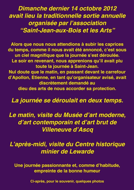 Saint Jean aux Bois et les Arts
Pigments & matières
Exposition du 17 au 25 septembre 2011