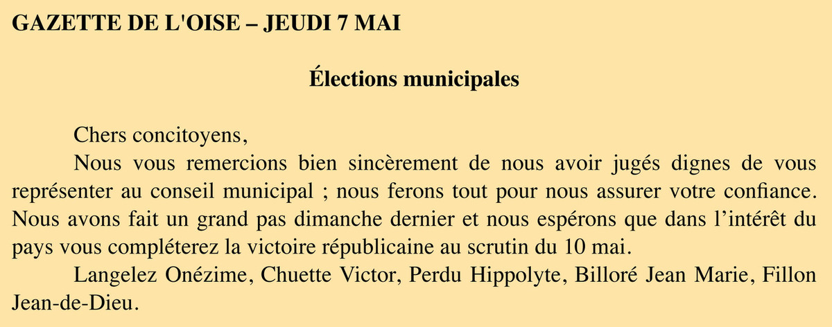 Les maires de Saint-Jean-aux-Bois