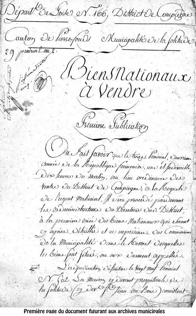 La vente de l’ancien presbytère en 1794 (suite)